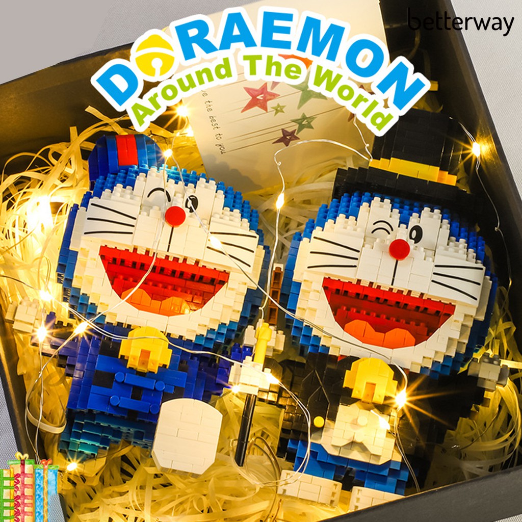 1 Bộ Đồ Chơi Lắp Ráp Mô Hình Doraemon Không Độc Hại Nhiều Màu Sắc Cho Bé
