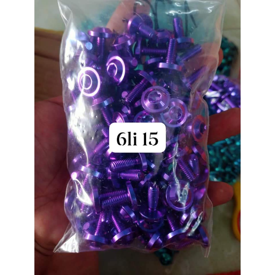 Ốc gr5 6 ly 15.gắn ốp pô dè sau dàn áo yamaha -honda.