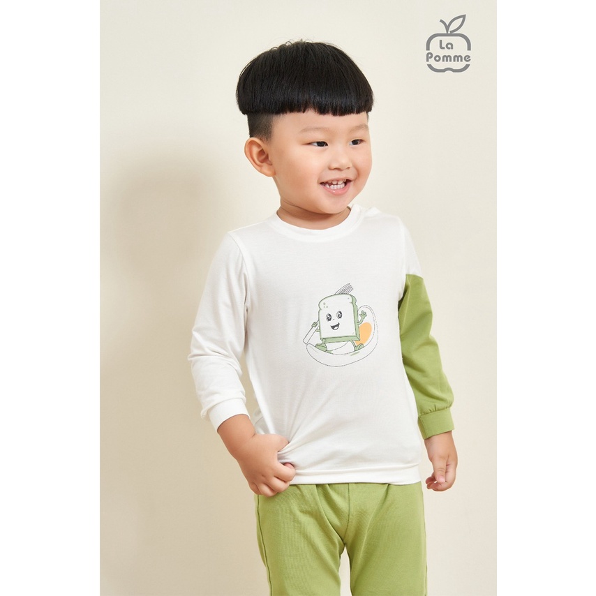 [CHÍNH HÃNG] Bộ quần áo dài tay thu đông trẻ em họa tiết đáng yêu La Pomme