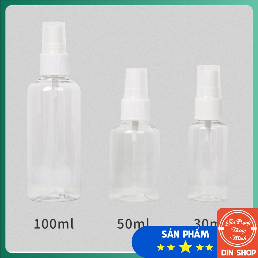 Chai Chiết Phun Sương ❣️ DIN SHOP ❣️ Lọ Chiết Xịt Dung Dịch 30ml - 50ml - 100ml Tiên Lợi