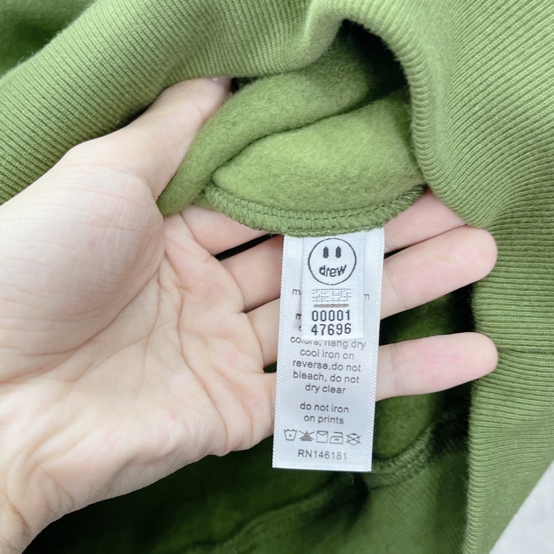 ⚡️[Hight Quality] - Áo Justin Bieber Drew House Mascot Hoodie Pullover Olive cao cấp full tag túi, áo hoodie drew
