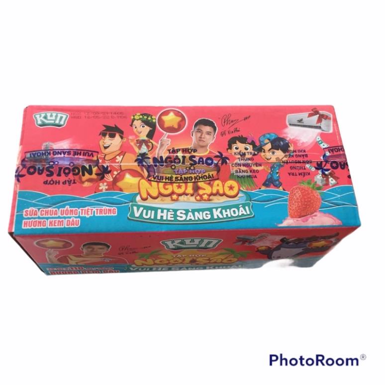 Thùng Sữa Lif Kun túi 110mlx 24 Gói Hương Nho/Sôcola/Cam/Dâu