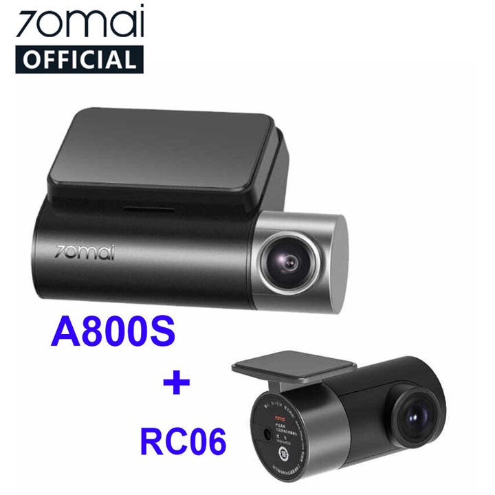 Bộ Camera hành trình ô tô Xiaomi 70mai A800S+RC06 - Bản quốc tế chuẩn 100% - Ram: 512MB