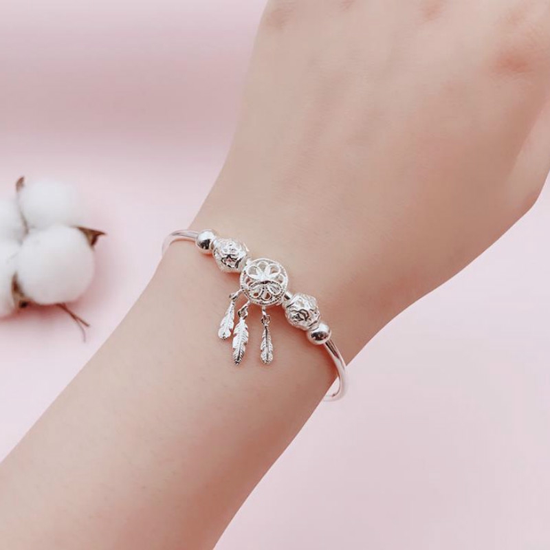 Vòng tay bạc 925 thiết kế dreamcatcher dành cho nữ