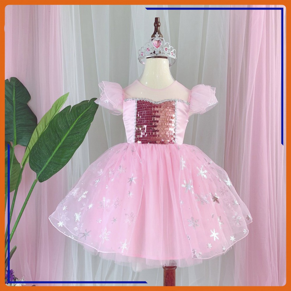 ĐẦM ELSA NHŨ ÁNH kèm phụ kiện cho bé 8-22kg