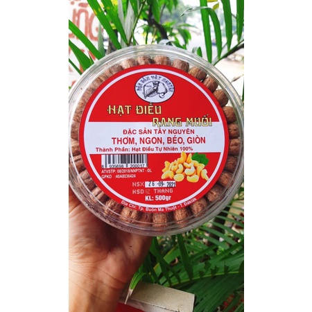 500GRAM HẠT ĐIỀU RANG MUỐI NGUYÊN LỤA (380-410 HẠT/KG)