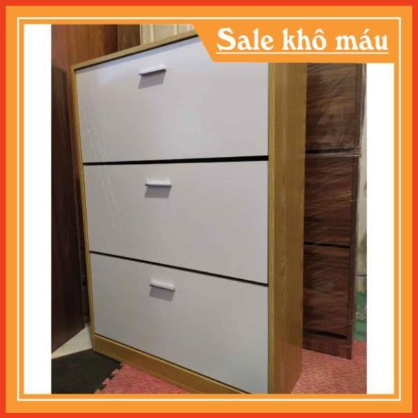Tủ giày thông minh cánh xoay, có ngăn kéo và ô đựng dép