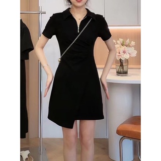 Váy polo nữ đầm khoét eo àváy đi biển sexy váy đi tiệc sang chảnh váy tiểu thư sang chảnh đầm midi váy đi chơi đầm vintage đầm đen