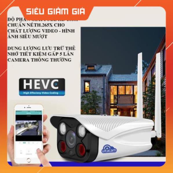 Camera IP Vitacam VB1080 Pro 2.0mpx Full HD - Đèn Quan sát có màu cả Ngày và Đêm
