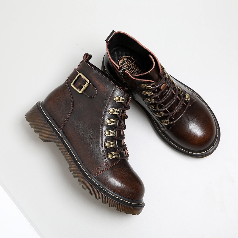 Giày nữ vintage đã bò thật cao cấp handmade