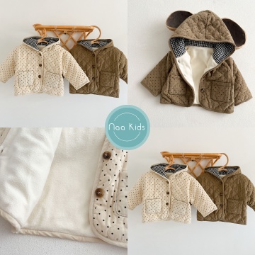 Áo khoác cho bé trai , bé gái hàn quốc chất liệu nỉ trần bông mềm mịn , size cho bé 5-16kg
