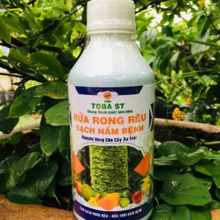 TOBA ST- Dung dịch rửa rong rêu, tẩy sạch nấm bệnh cho cây trồng, chai 1L