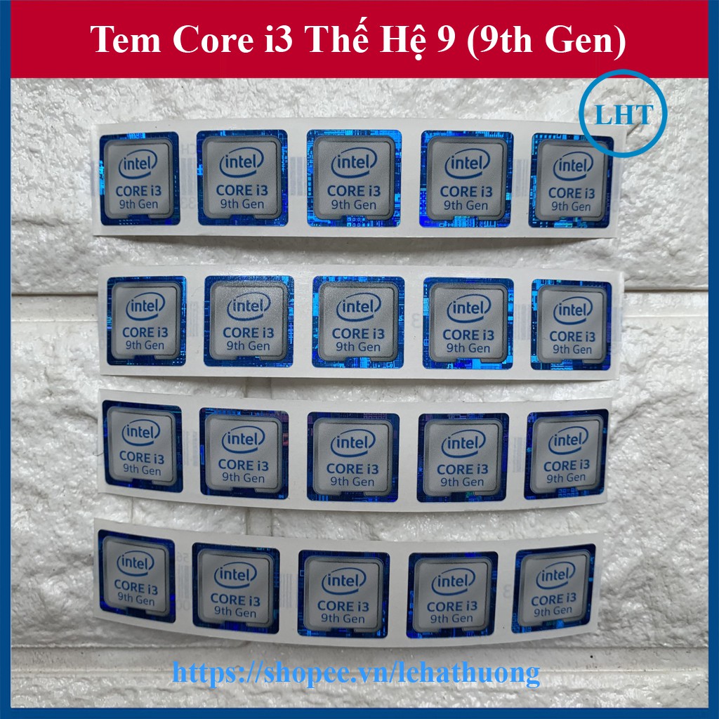 Tem Máy Tính Core i3 Thế Hệ 9 (9th Gen) - màu Trắng Xanh | WebRaoVat - webraovat.net.vn