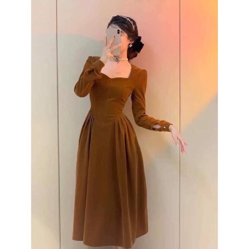 Vải nhung budanh  may áo dài , váy phông xoè
