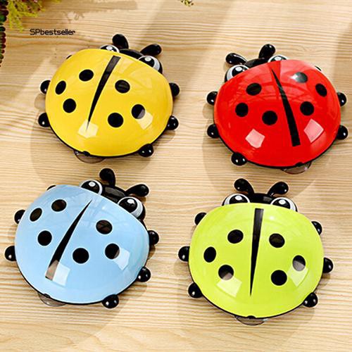 Hộp giữ bàn chải đánh răng đế hít tường hình bọ rùa cho nhà tắm SPBS