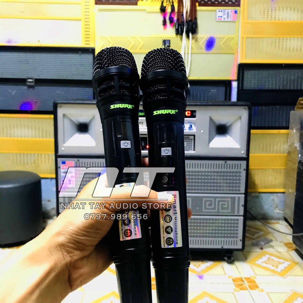 Dàn karaoke gia đình công suất lớn giá rẻ - Loa kéo di động cắm điện bass đôi 40 - JBL 1102 Pro