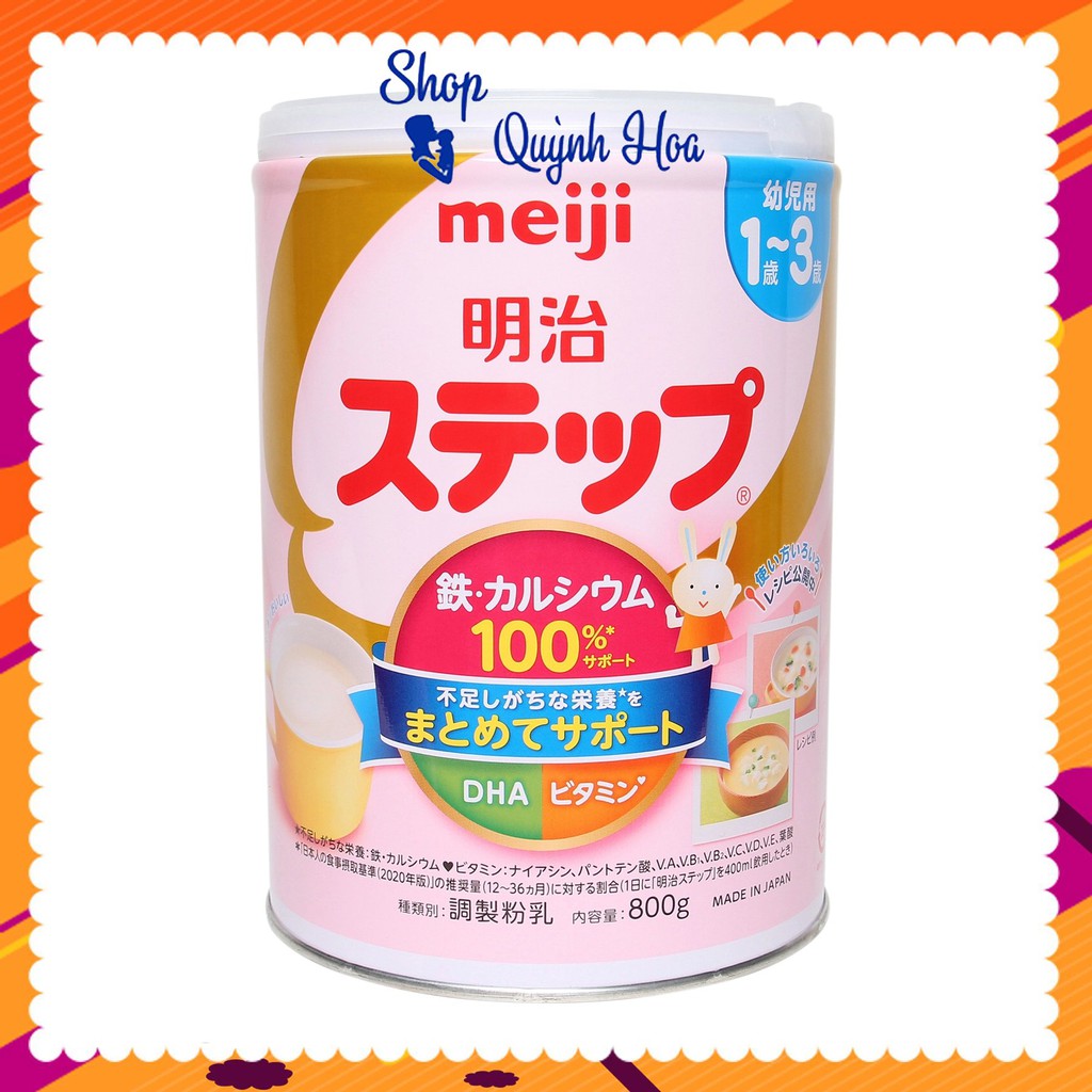 Sữa Meiji nội địa Nhật [CHÍNH HÃNG] hộp sắt 800g / hộp giấy dạng thanh số 0-1, 648g  / số 1-3, 672g [TEM PHỤ TIẾNG VIỆT]