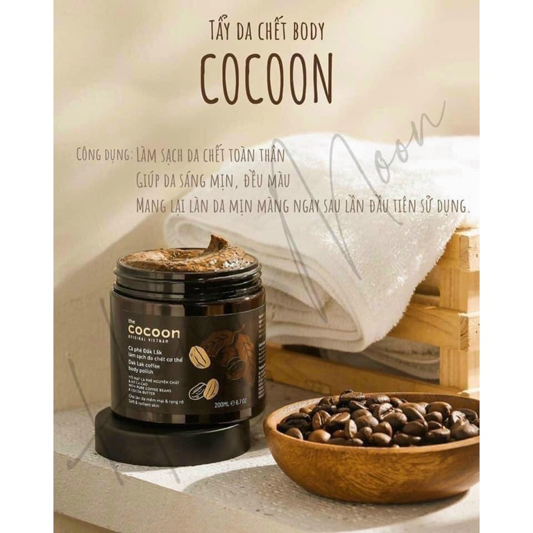 Tẩy da chết cafe-Cocoon,FREESHIP,hoàn toàn tự nhiên