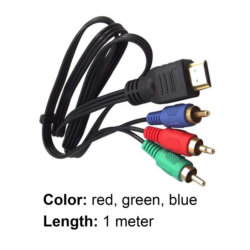 Cáp ChuyểN ĐổI Âm Thanh / Video AV / AV BBQ_1m HDMI Sang 3 ĐầU CắM RCA Chuyên DụNg