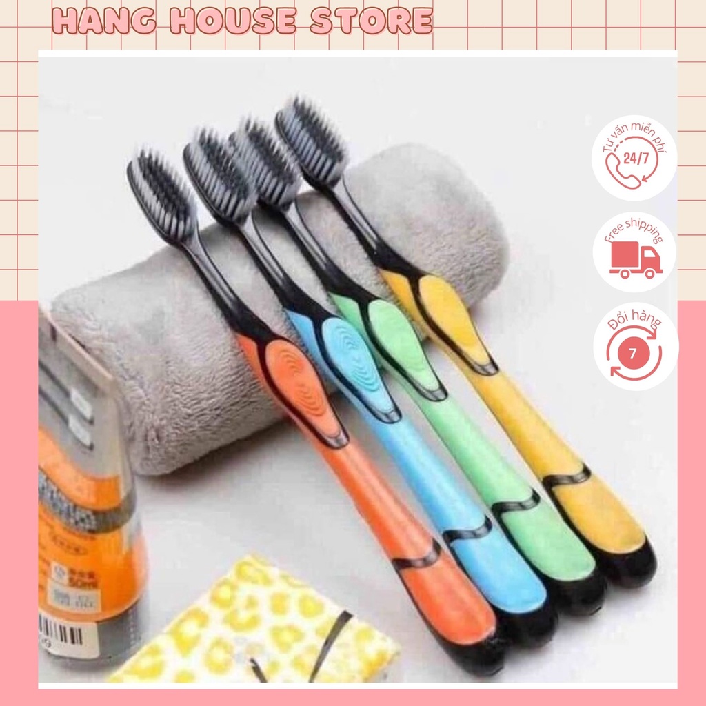 Bàn Chải Đánh Răng Bossi 921 - Bàn Chải Than Tre Than Hoạt Tính