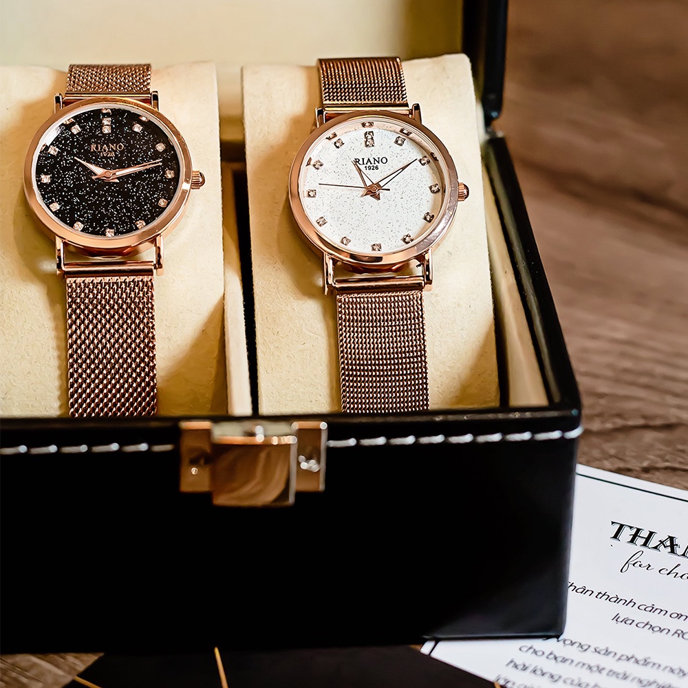 Đồng hồ nữ đẹp chính hãng mặt tròn nhỏ thời trang cao cấp cấp dây kim loại chống nước Rozida'1 DH12 | BigBuy360 - bigbuy360.vn
