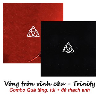Khăn trải bài tarot, thảm trải bài tarot Vòng tròn vĩnh cửu nhung lấp lánh [60x60cm]
