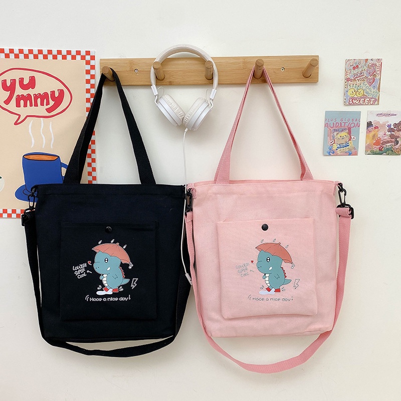 Túi Vải Canvas Đeo Vai Thời Trang Dành Cho Nữ