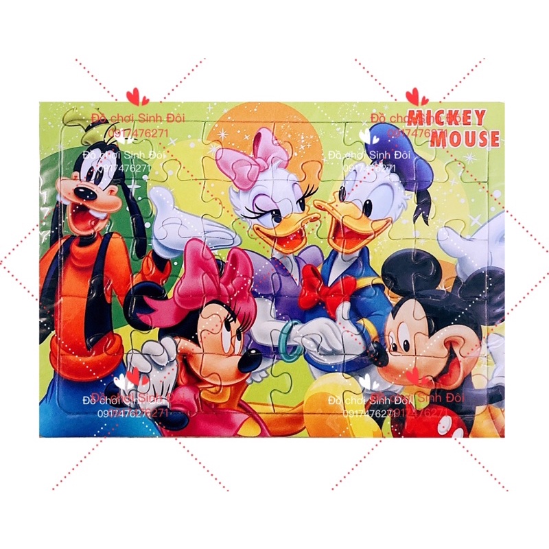 Tranh ráp hình giấy 30 miếng 10*14cm