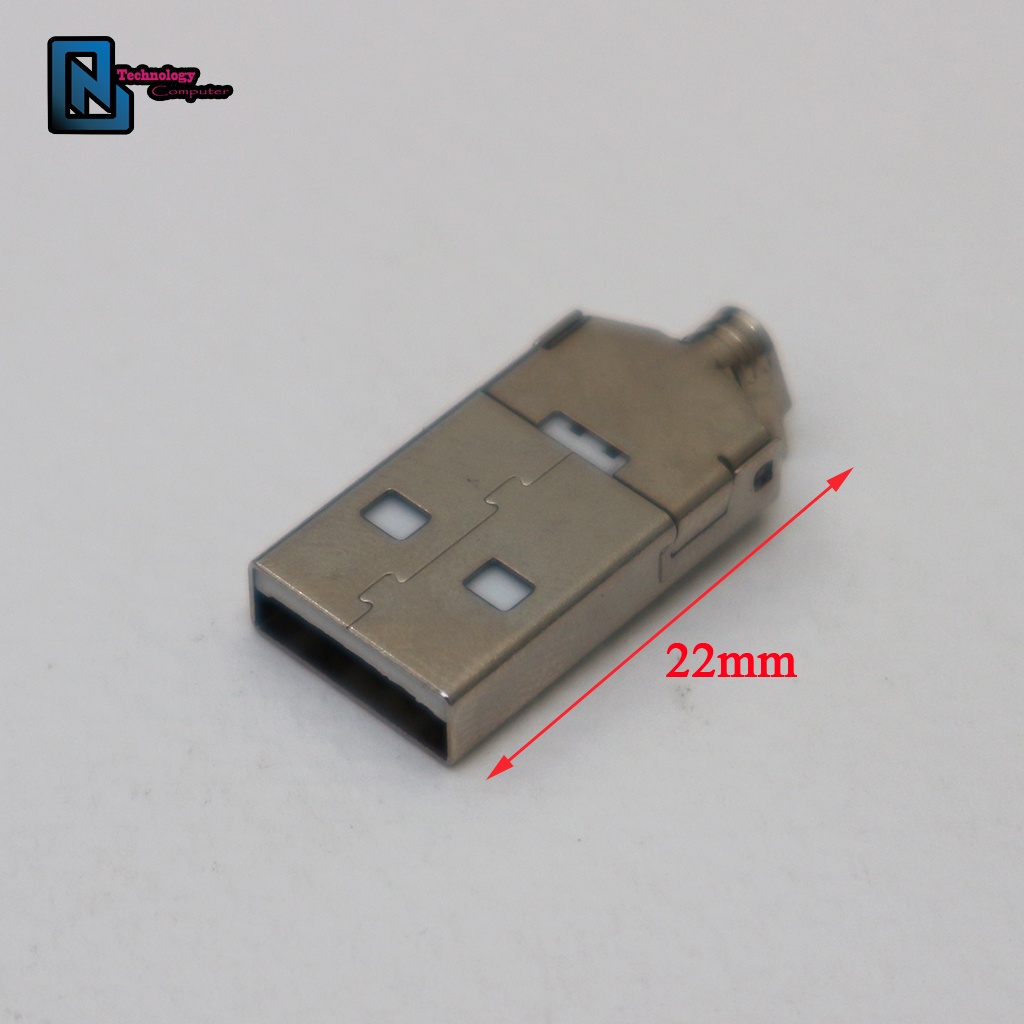 USB A Lõi Nhựa Màu Trắng 4 Pin Chịu Dòng Cao Chiều Dài 22MM 36MM