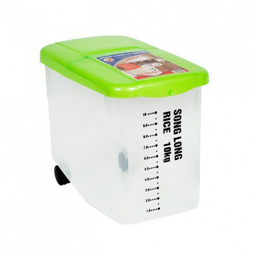 Thùng Đựng Gạo 10kg ,15Kg Nhựa Song Long Có Bánh Xe Tiện Lợi -  Thùng Đựng Gạo Nhà Bếp ,Chung Cư Cực Kì Gọn Gàng | BigBuy360 - bigbuy360.vn