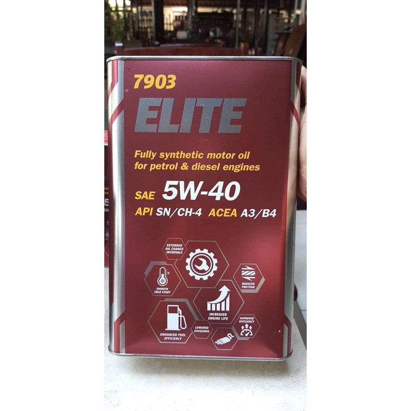 Nhớt Động Cơ Moto, Oto Cao Cấp 7903- Mannol Elite SAE 5W-40 SN/CH-4 [4L]