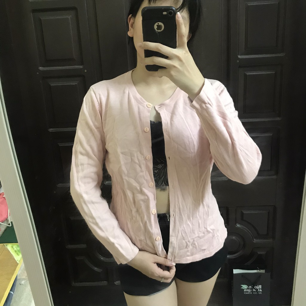 áo khoác len size M cổ tròn có cúc