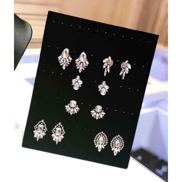 [Hàng có sẵn] - Kệ treo bông tai nhẫn dây chuyển bằng Nhung sang trọng