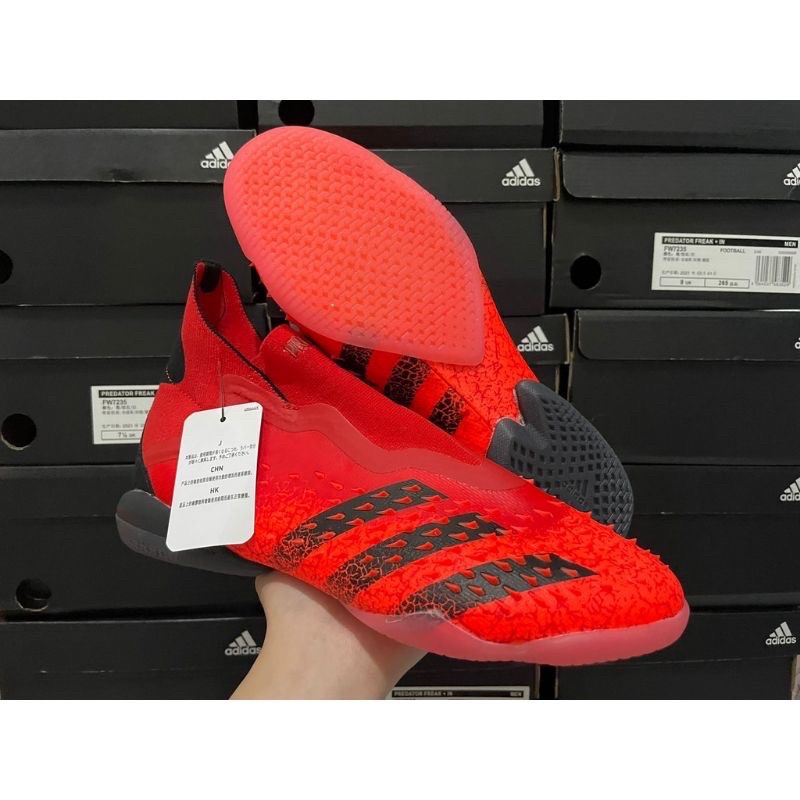Giày Đá Bóng Adidas Predator freak Màu Đỏ IC Cho Nam