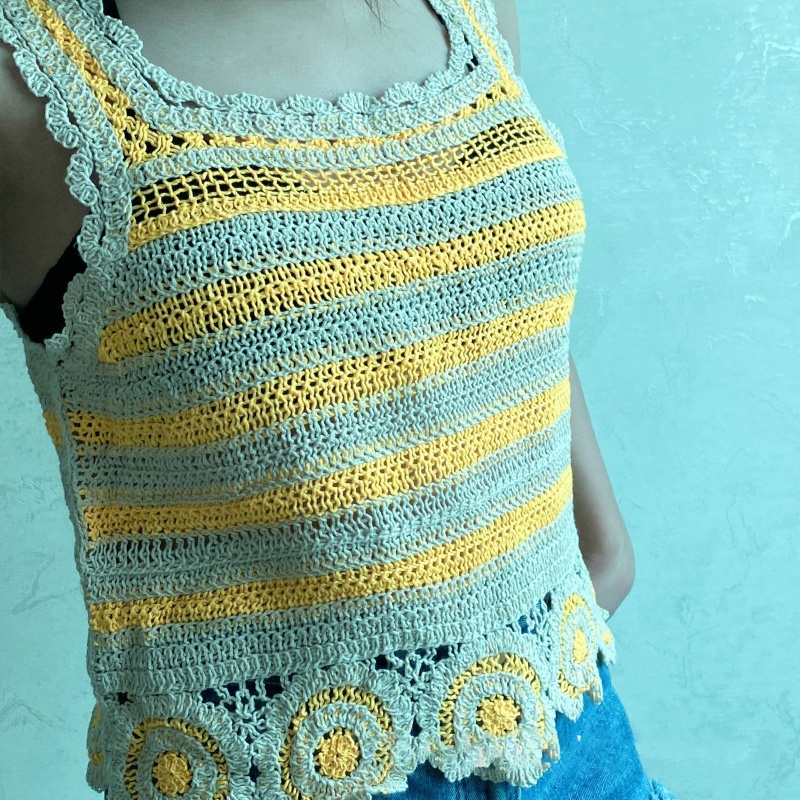 Áo Dệt Kim Không Tay Thời Trang Mùa Hè Cho Nữ Cr