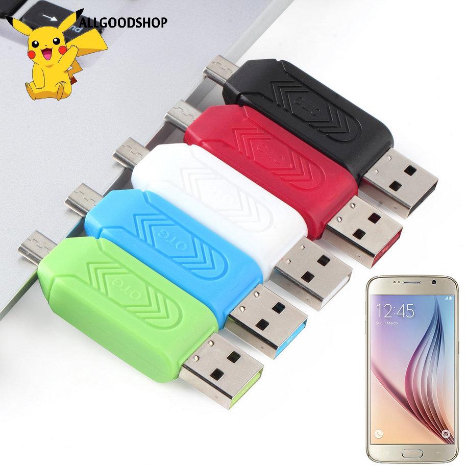 Đầu đọc thẻ Micro USB OTG TF bằng chất liệu ABS cho điện thoại/PC