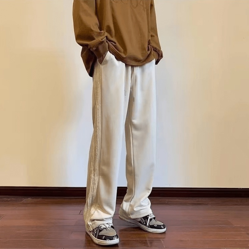 Quần Dài Ôm Chân Kẻ Sọc Bên Hông size Lớn M-3XL Thời Trang Nhật Bản Chất Lượng Cao Cho Nam