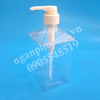 Bình nhựa có vòi bơm syrup,