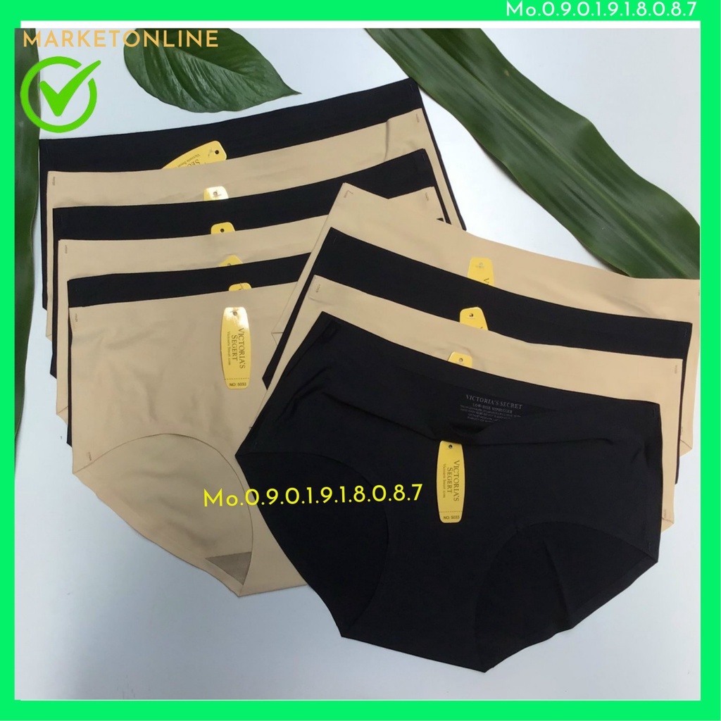 Quần lót nữ su đúc cao cấp không đường may loại 1, combo 10 quần màu đen da chất su lạnh mềm mịn mát 35kg đến 60kg