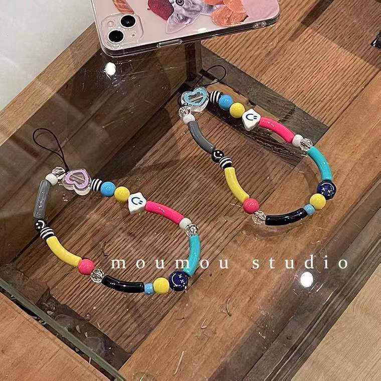 Dây Đeo Điện Thoại Bằng Acrylic Chống Thất Lạc Dạng Ống Hình Học