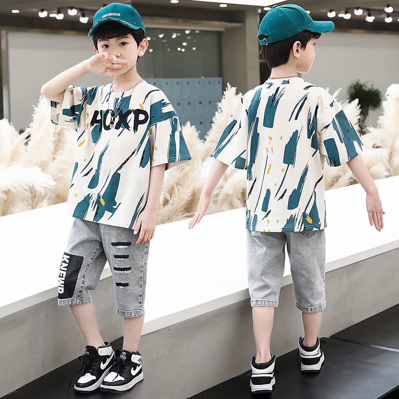 Bộ Đồ Thời Trang Mới Cho Bé Trai 2022 Tay Ngắn