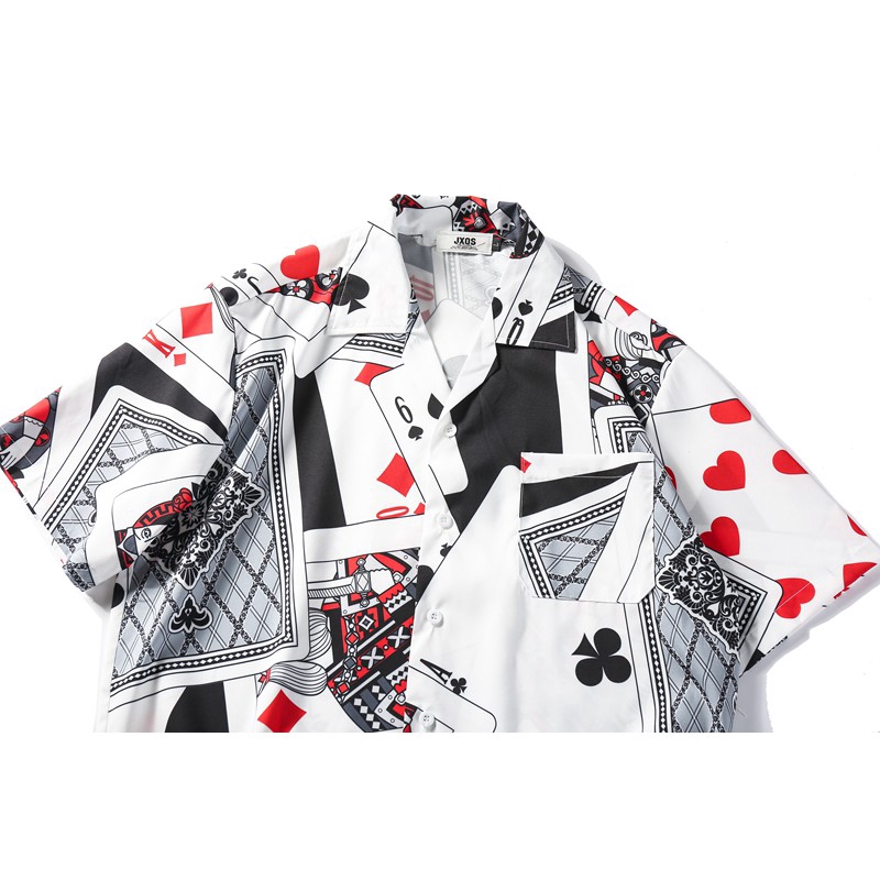 Áo sơ mi tay ngắn in hình thời trang phong cách dành cho nam