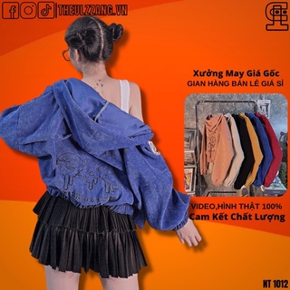 Áo khoác nữ quảng châu form lửng dơi tay phồng nhung tâm thêu sau LOGO DGG - NT1012