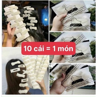 sét 10 kẹp tóc mái siêu xinh cho nữ