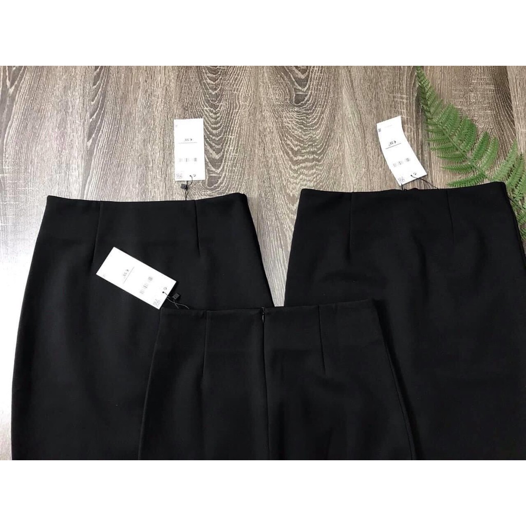 Chân váy bút chì đen xẻ sau chất umi đanh - co giãn dàng dài Z a R a | BigBuy360 - bigbuy360.vn