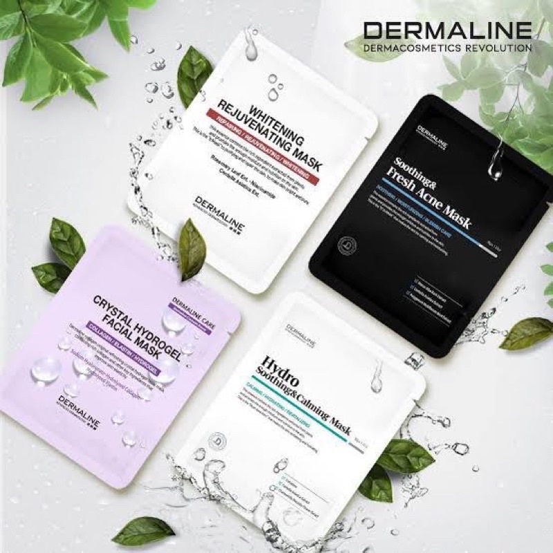Dermaline Crystal Hydrogel Facial Mask - Mặt Nạ Thạch Thuỷ Tinh Dẫn Nước Nâng Cơ Chống Lão Hoá