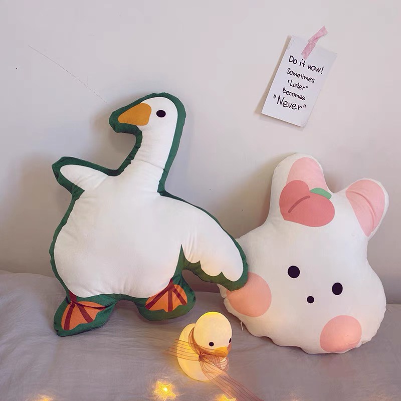 Gối nhồi bông trang trí noel giáng sinh cute chất liệu nhung lông đào ông già noel tuần lộc cây thông