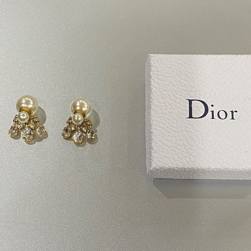 Khuyên Tai Tròn Khắc Chữ Dior Bằng Thép Titanium Thời Trang Cho Nữ