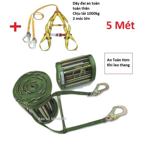 Dài 5M - Thang dây thoát hiểm trên cao