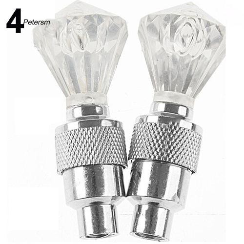 Set 2 đèn LED gắn van bơm hơi dùng để trang trí bánh xe ô tô / mô tô